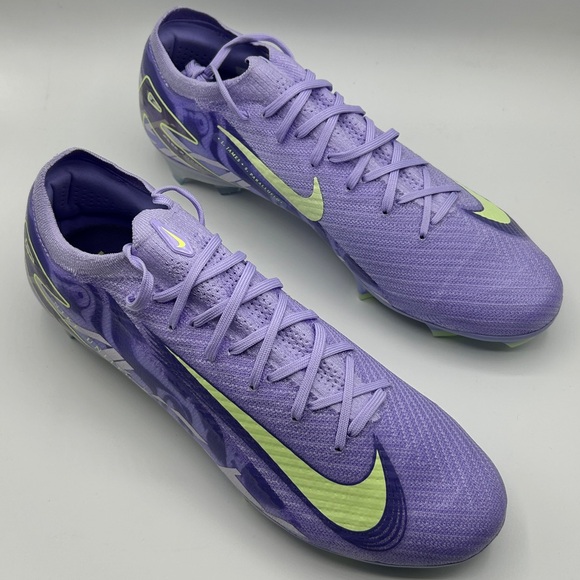 Nike men’s United Zoom Vapor 16 Elite FG Soccer Cleats Purple Agate/Barely Volt